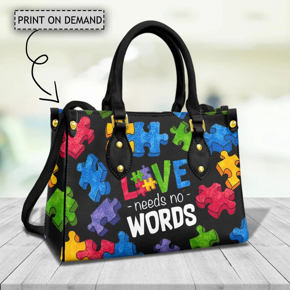 Love Needs No Words Tote Bag Handbag