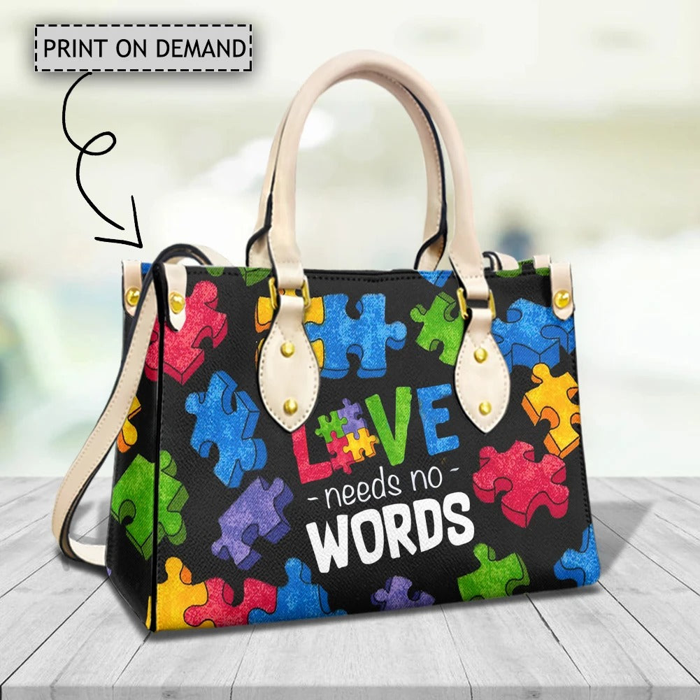 Love Needs No Words Tote Bag Handbag