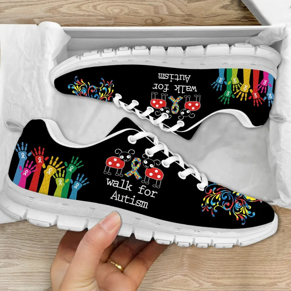 Walk For Autism Awareness Fitness Sneakers Shoes