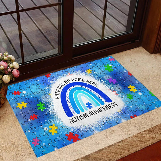 Hate Has No Home Here Autism Awareness Doormat Autism