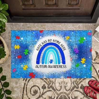 Hate Has No Home Here Autism Awareness Doormat Autism