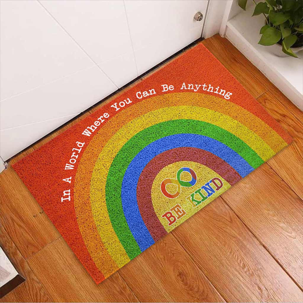 Be Kind Infinity Symbol Autism Awareness Doormat Autism