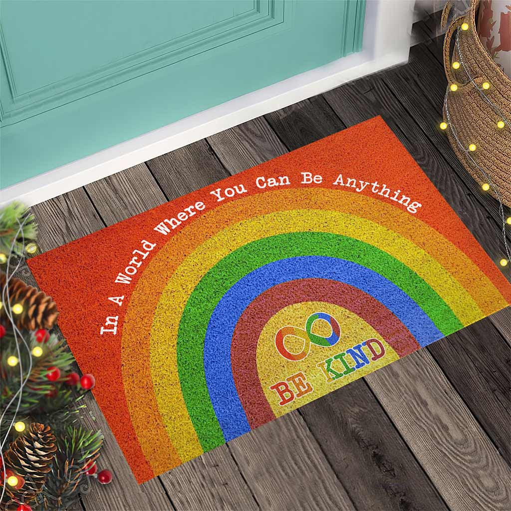 Be Kind Infinity Symbol Autism Awareness Doormat Autism