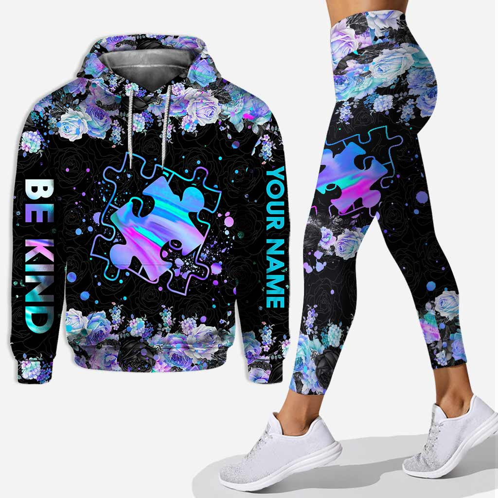 Be Kind Love Autism Personalized Autism Awareness Hoodie And Leggings Autism Awareness