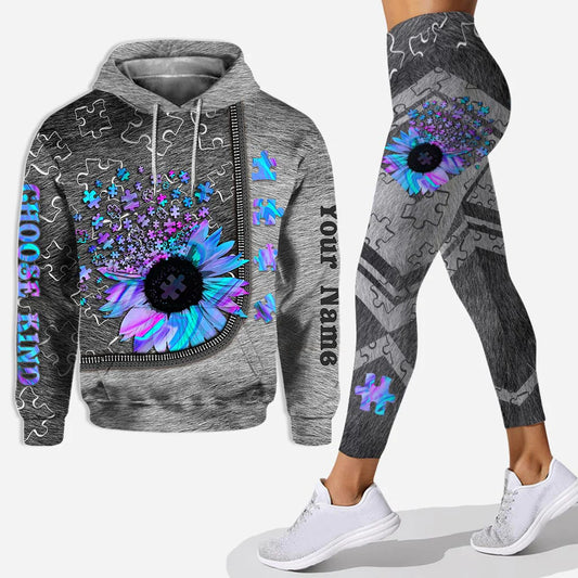 Choose Kind Personalized Autism Awareness Hoodie And Leggings Autism Awareness