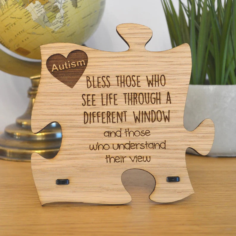 Autism Wooden Gift Bless Those Who See Life Through A Different Window