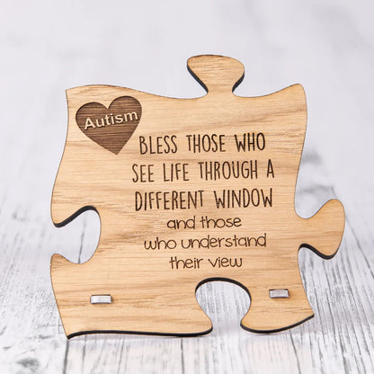 Autism Wooden Gift Bless Those Who See Life Through A Different Window