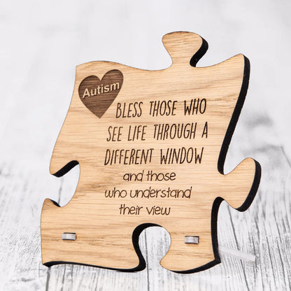 Autism Wooden Gift Bless Those Who See Life Through A Different Window