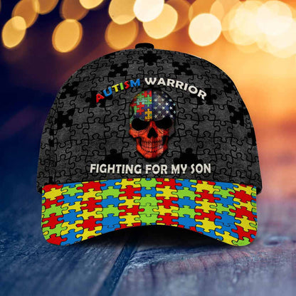 Autism Hat Cap Fighting For My Son Autism Awareness Cap