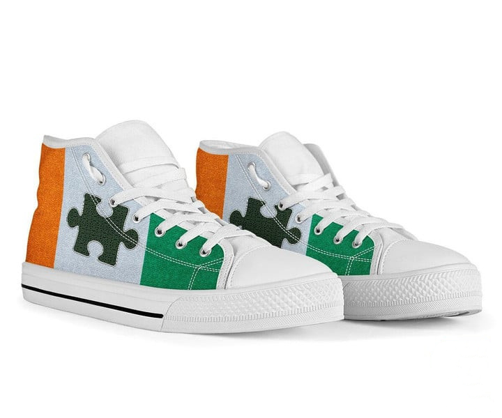 Irish Autism Awareness High Top Shoes Sneakers