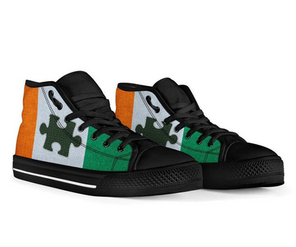 Irish Autism Awareness High Top Shoes Sneakers