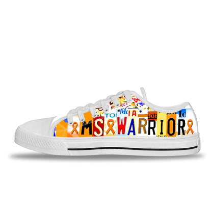 MS Warrior - Multiple Sclerosis Awareness Low Top Shoes