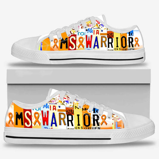 MS Warrior - Multiple Sclerosis Awareness Low Top Shoes