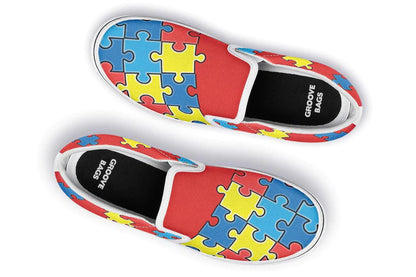 Autism Awareness Puzzle Slip-on Shoes