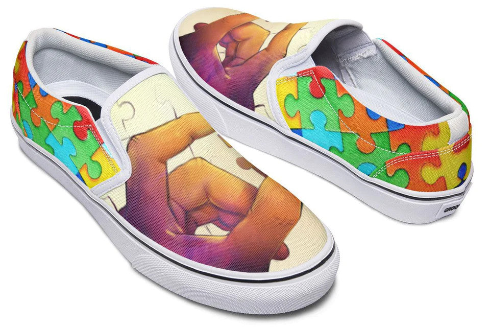 Artistic Autism Awareness Slip-on Shoes