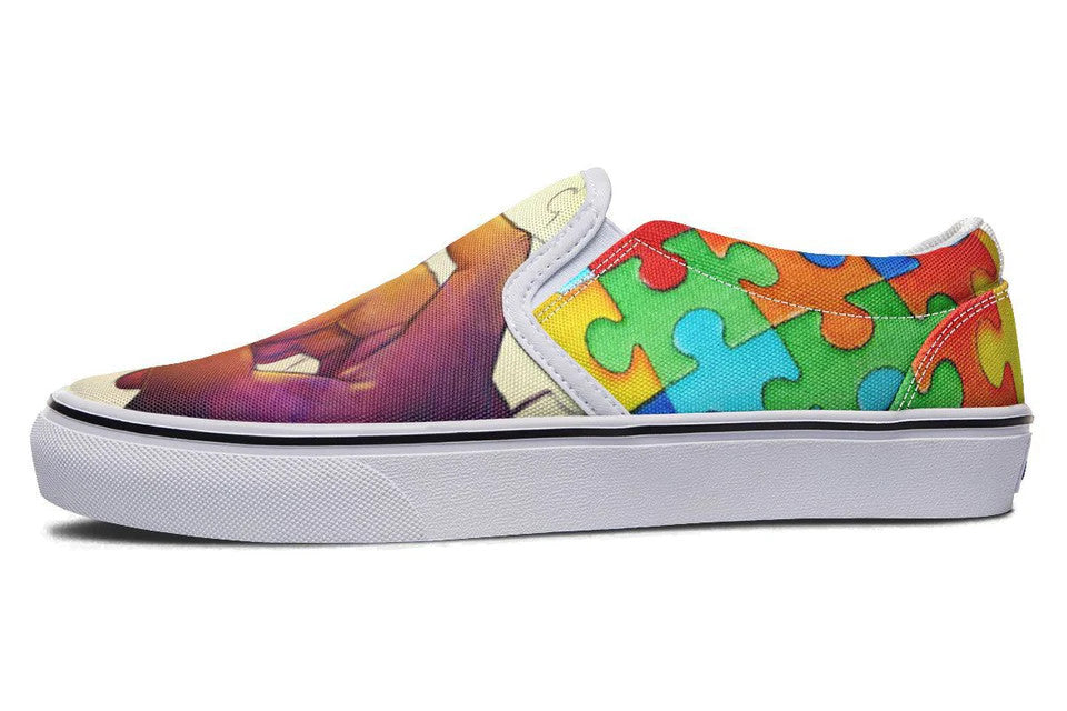 Artistic Autism Awareness Slip-on Shoes