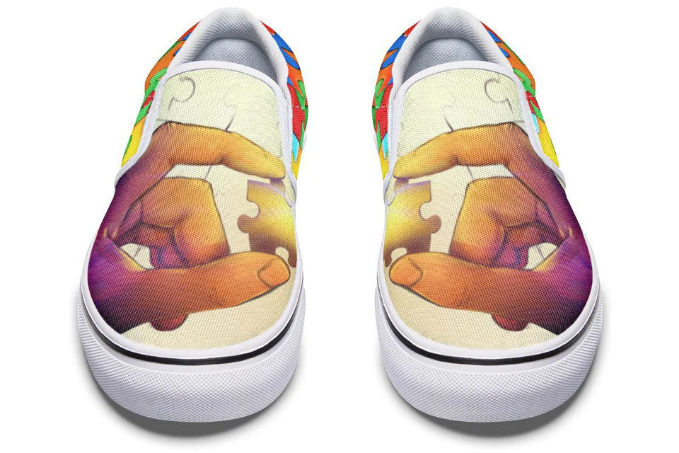 Artistic Autism Awareness Slip-on Shoes