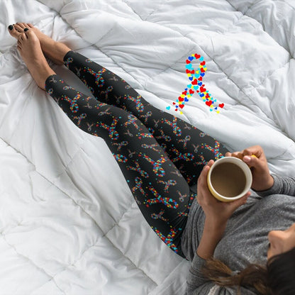 Autism Mom Ribbon Leggings