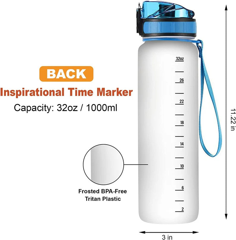 Personalized Autism Water Tracker Bottle Be Kind