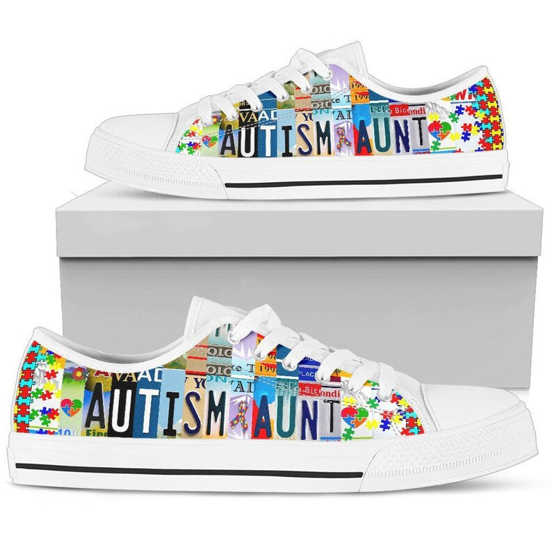 Autism Aunt Low Top Shoes Sneaker