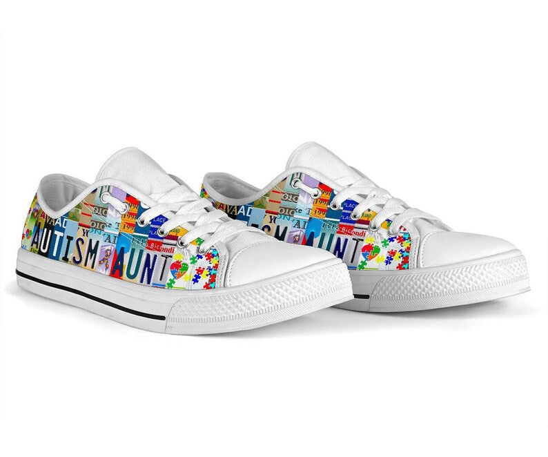 Autism Aunt Low Top Shoes Sneaker