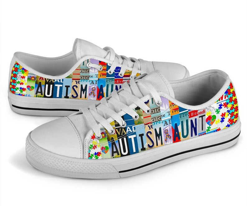 Autism Aunt Low Top Shoes Sneaker