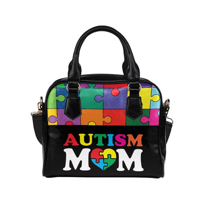 Autism Mom Purse Puzzle Piece Pattern Shoulder Bag