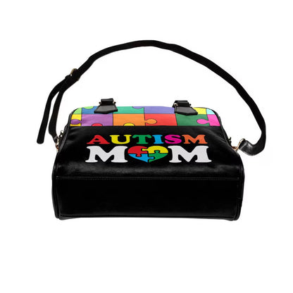 Autism Mom Purse Puzzle Piece Pattern Shoulder Bag