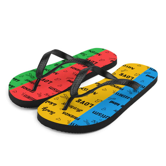 Autism Awareness Be Kind Pattern Flip-Flops