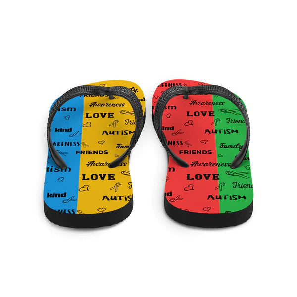 Autism Awareness Be Kind Pattern Flip-Flops