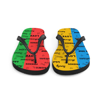 Autism Awareness Be Kind Pattern Flip-Flops