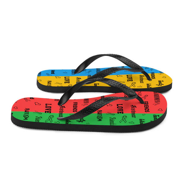 Autism Awareness Be Kind Pattern Flip-Flops