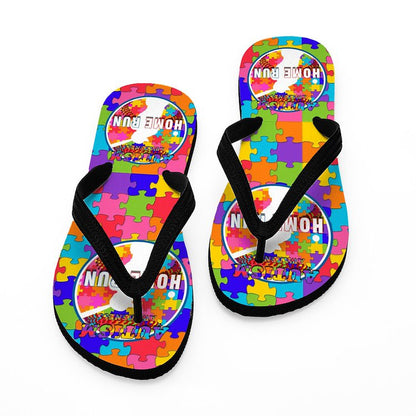 Autism Awareness Baseball Flip Flops