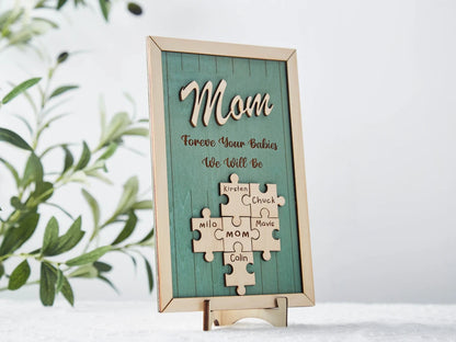 Custom Gifts For Mom, Mother's Day Puzzle Plaque, Father's Day Puzzle Sign, Grandparent Gifts