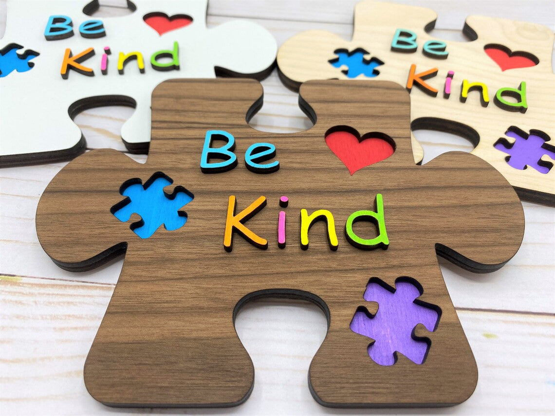 Be Kind Magnet, Autism Awareness, Autistic, Autism Acceptance, Fridge Magnet, Kitchen Decor, Autism Puzzle Magnet, Asperger's Syndrome