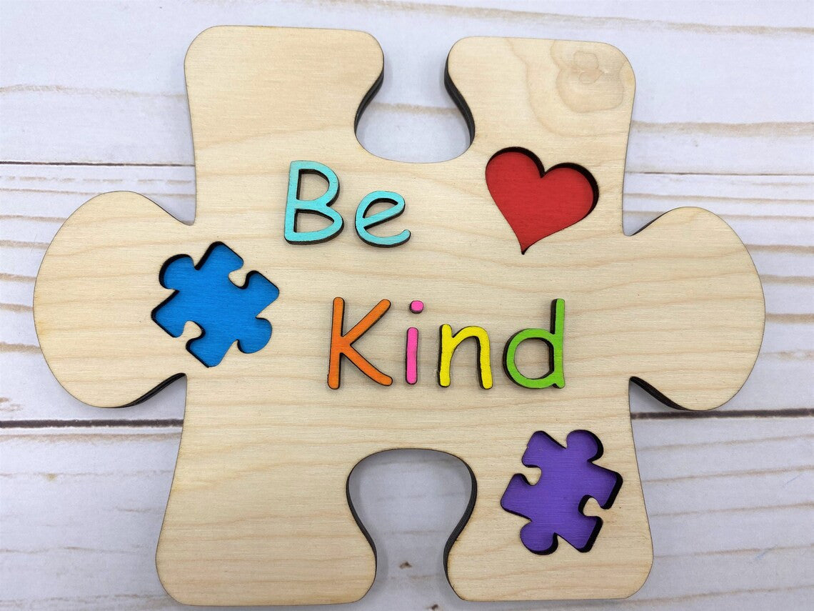 Be Kind Magnet, Autism Awareness, Autistic, Autism Acceptance, Fridge Magnet, Kitchen Decor, Autism Puzzle Magnet, Asperger's Syndrome