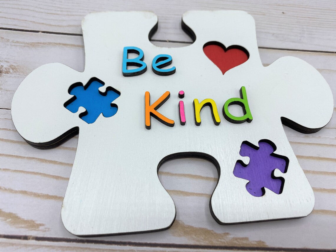 Be Kind Magnet, Autism Awareness, Autistic, Autism Acceptance, Fridge Magnet, Kitchen Decor, Autism Puzzle Magnet, Asperger's Syndrome