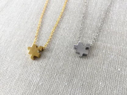 Autism Mama, Until All The Pieces Fit, Puzzle Piece Necklace