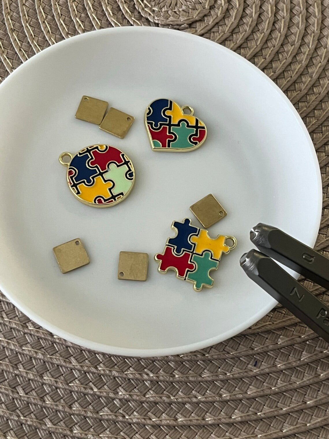 Personalized Puzzle Piece Necklace for Autism Awareness