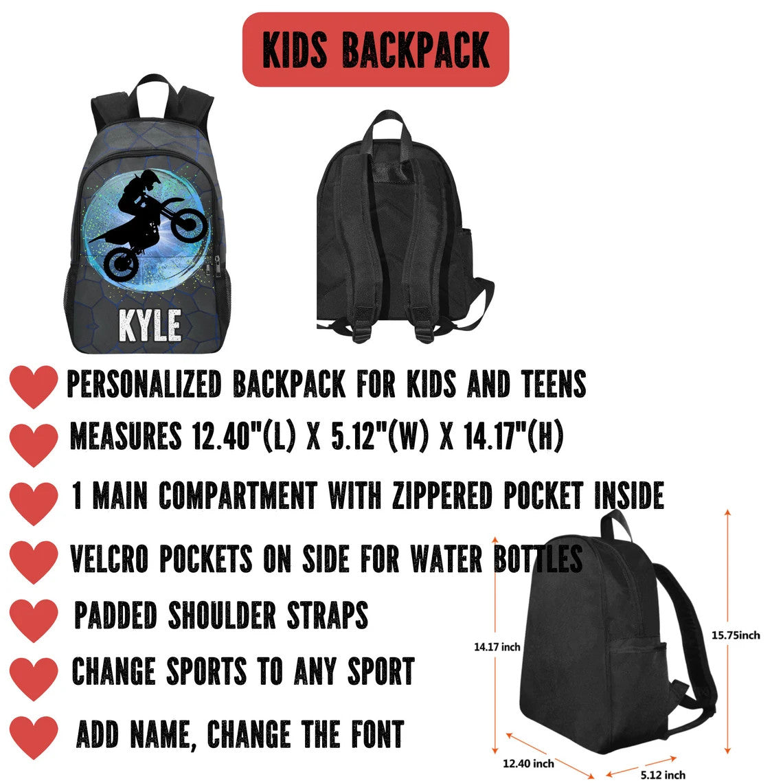 Rawrsomely Different Backpack for Autistic Kids - Boys Autism Backpack - Girls Bag for Autistic Daughter Or Son