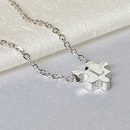 Personalized Autism awareness puzzle piece necklace,