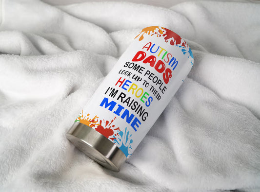 Personalized Autism Awareness Dads Tumbler - Father's Day Gift Idea for Dads