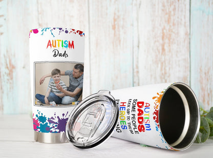 Personalized Autism Awareness Dads Tumbler - Father's Day Gift Idea for Dads