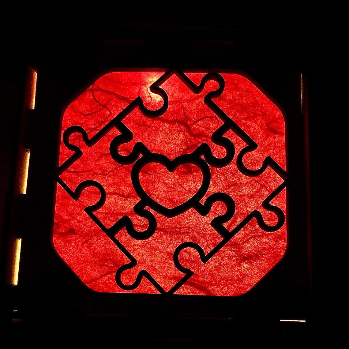 Autism Awareness Paper Lantern, Autism Awareness Night Light, Light Box, Puzzle Piece Light