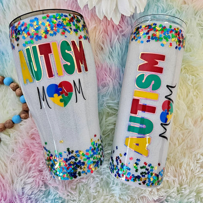 Autism Mom Tumbler For Autism Mama Autism Awareness Tumbler