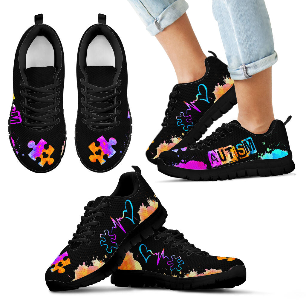 Colorful Autism Fitness Sneakers Shoes