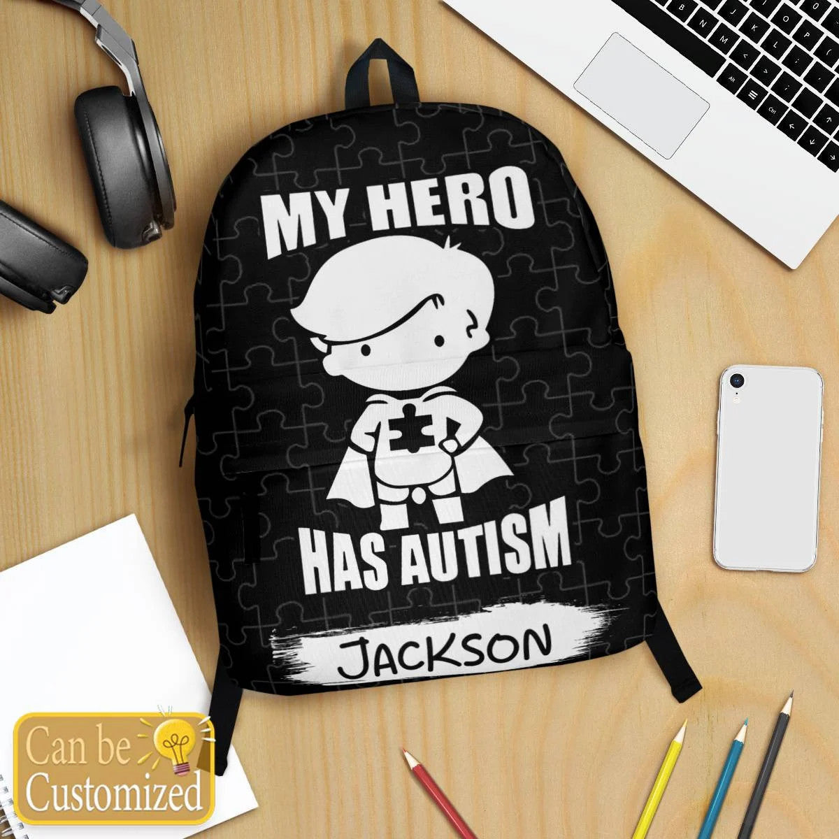 My Hero Has Autism Autism Backpack