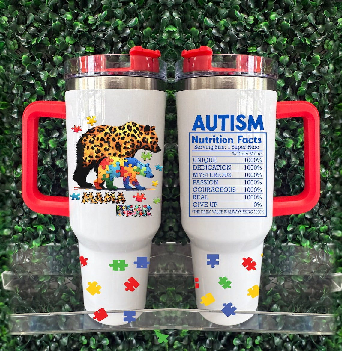 Autism Awareness Mug, Autism Mama 40oz Tumbler, Gift for Autism Mom Insulated Mug, Autism Awareness Month,