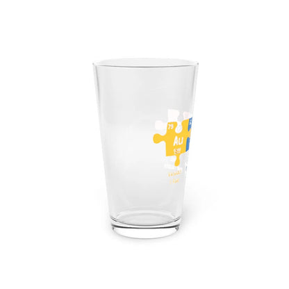 Beer Glass Pint 16oz Autism Awareness Puzzle Periodic Elements Autistic Behavior