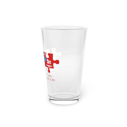 Beer Glass Pint 16oz Autism Awareness Puzzle Periodic Elements Autistic Behavior